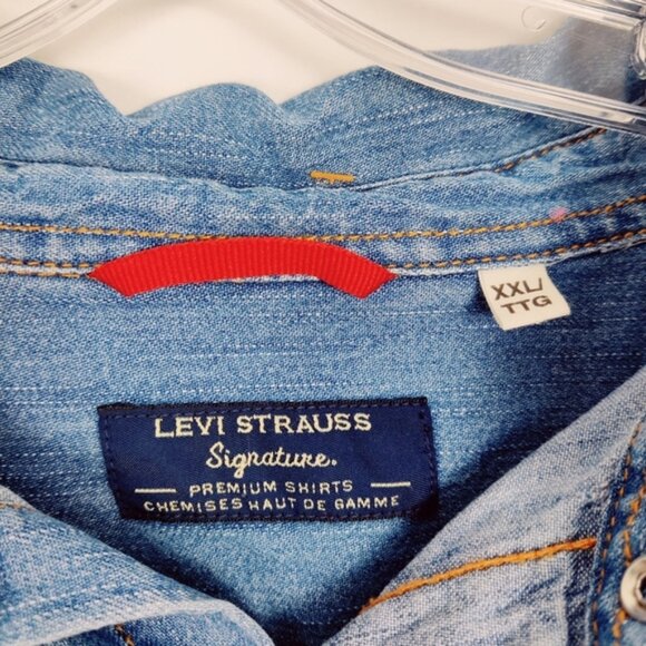 Levi's Strauss Men's Button Down Denim Jacket Size XXL Jean Jacket Snap Buttons - Picture 3 of 11
